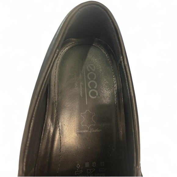 ECCO Men\'s Black Leather Penny‎ Loafer - Size 13-13.5